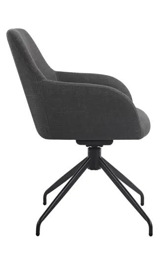 Armlehnstuhl - drehbar, Stoff, Anthrazit