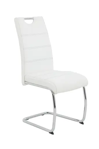 Freischwinger - Kunstleder, Weiß