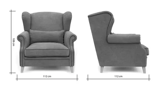 Sessel Mapleton - Stoff, Anthrazit