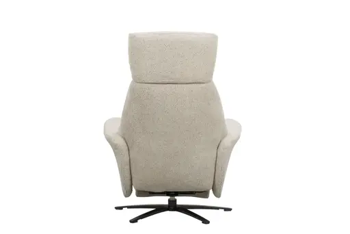 Sessel Liam - Relaxfunktion, Stoff, Ecru