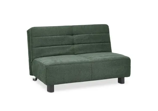  Faltsofa Easy - 2-Sitzer ohne Armlehne, ca. 140 cm inkl. Schlaffunktion, Stoff, Dunkelgrün