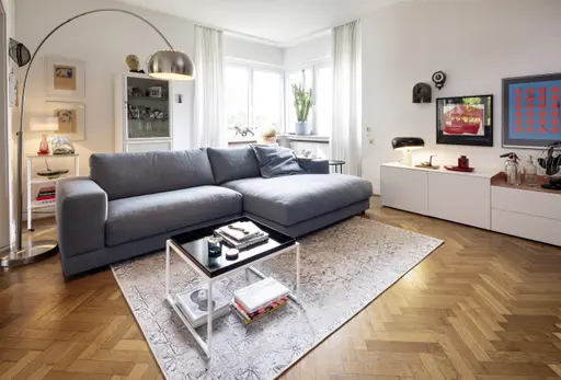 Ecksofa Juni - 1,5-Sitzer mit Longchair rechts, Stoff, Petrol