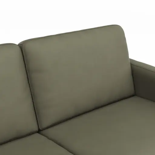 Ecksofa Enna - Longchair Links mit 3-Sitzer, Armlehne A, Leder, Olive