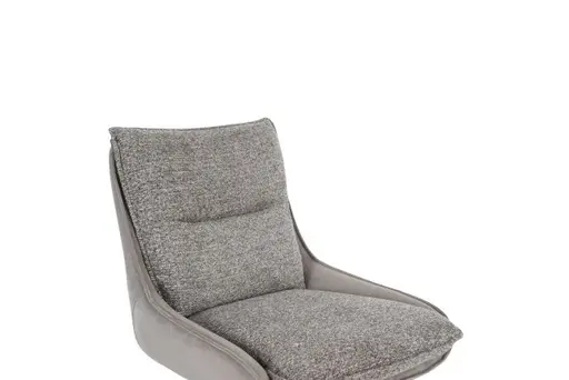 Barhocker MANDY - höhenverstellbar, Stoff, Graubeige