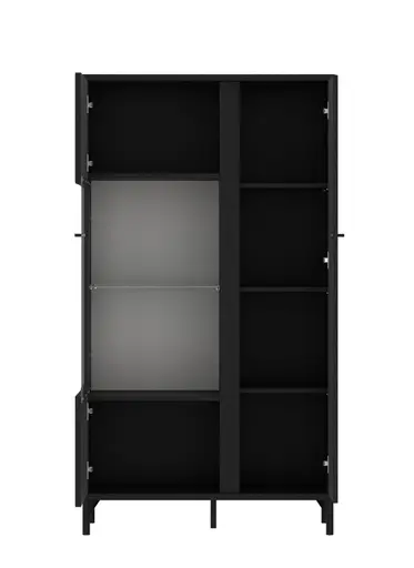 Vitrine - B ca. 87 cm, Schwarz