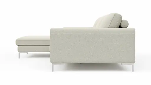 Ecksofa Solano - Longchair Links mit 2,5-Sitzer, Boucle, Natur