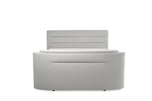 Boxspringbett JELLA MIX- Liegefläche ca. 180x200 cm, Stoff, Hellgrau