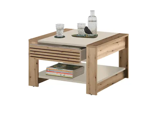 Couchtisch - LB ca. 70x70 cm, Evoke Eiche Nachbildung, Kaschmir