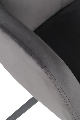 Armlehnstuhl - drehbar, Samtvelour, Dunkelgrau