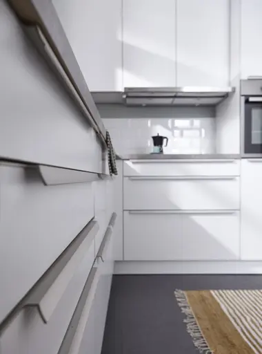 U-Küche 52.180 5 520, Kristallweiß matt