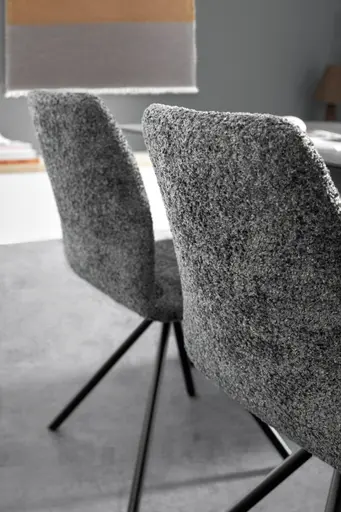 Stuhl Sedana - drehbar, Stoff, Dunkelgrau