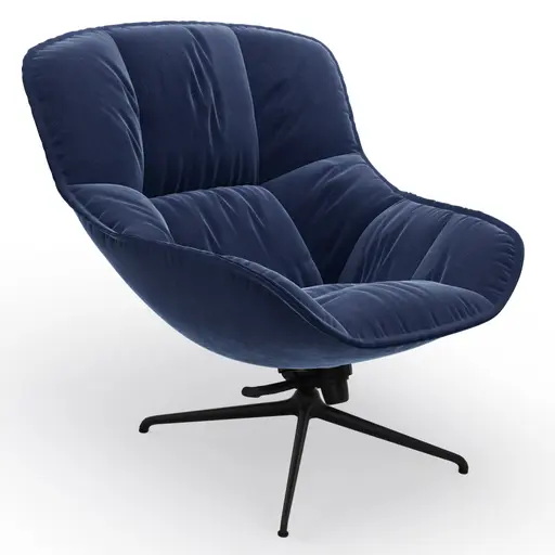 Sessel Unn - Stoff, Indigo
