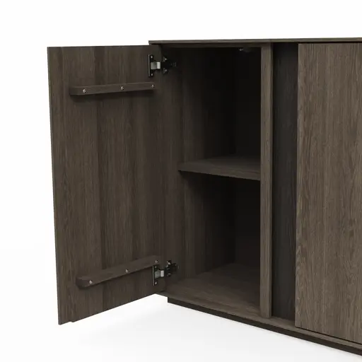 Sideboard Saratoga - Buche massiv, silbergrau geölt