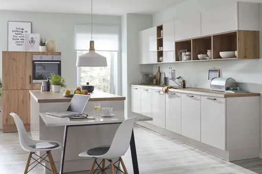 Inselküche 51.170 GL 4 521, Muschelweiß