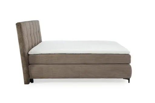 Boxspringbett- Liegefläche ca. 180x200 cm, Stoff, Taupe