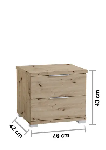 Nachtkommode- Eiche Dekor