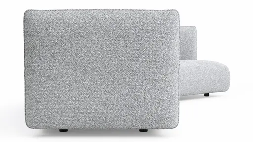 Trapezsofa Motone - 2-Sitzer mit Ecke rechts, Stoff, Hellgrau