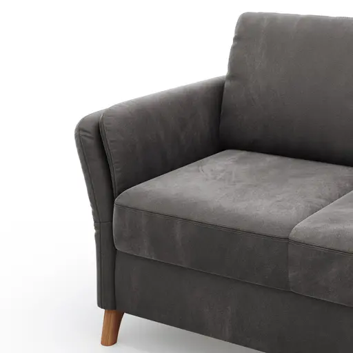 Sofa Vayra - 2-Sitzer, Stoff, Anthrazit