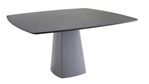 Esstisch Cono - LB ca. 140x140 cm, Eiche massiv, Schwarz