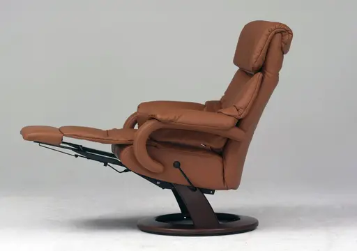 Sessel - Relaxfunktion, Leder, Braun