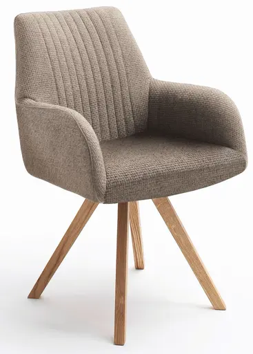 Armlehnenstuhl MIXEL - Rückstellfunktion, Stoff, Cappuccino