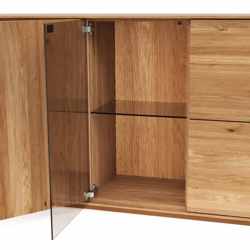 Sideboard Saratoga - Wildeiche massiv, natur geölt