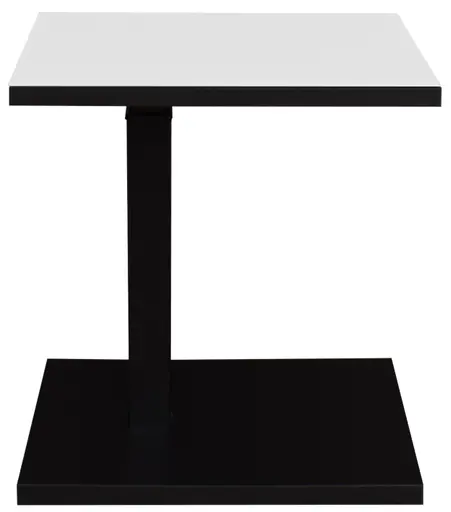 Beistelltisch - höhenverstellbar, LB ca. 45x35 cm, Weiß, Schwarz