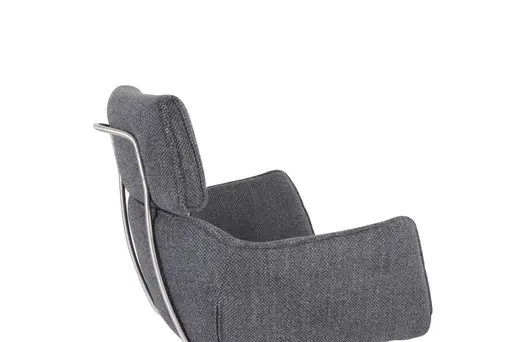 Armlehnstuhl MASHA - drehbar, Stoff, Grau