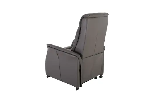 TV-Sessel MARIK - Aufstehhilfe, Relaxfunktion, Kopfteilverstellung, Leder, Dunkelgrau