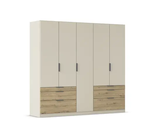 Drehtürenschrank RANI- B ca. 226 cm, Champagner, Eiche Dekor