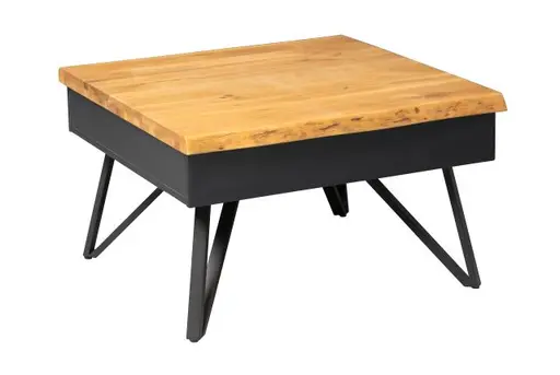 Couchtisch - B/H/T ca. 75x45x75 cm, Wildeiche massiv