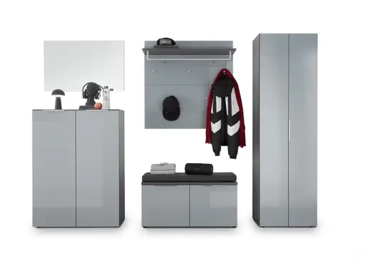 Garderobenschrank GILLIAN - B/H/T ca. 59x197x40 cm, Graphit