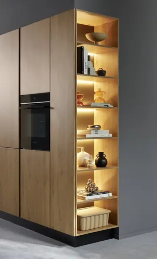 Inselküche 51.230 CO 5 525, Kaschmirbraun matt 