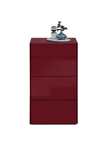 Kommode - B ca. 52 cm, Bordeauxrot
