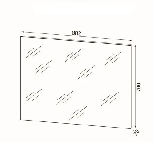Spiegel - LB ca. 88x70 cm