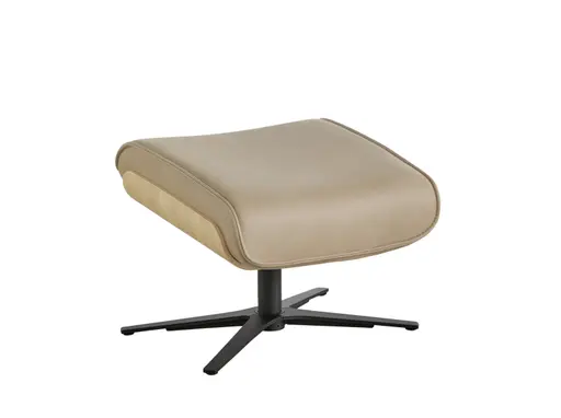 Hocker Perano - Wildeiche hell, Leder, Beige