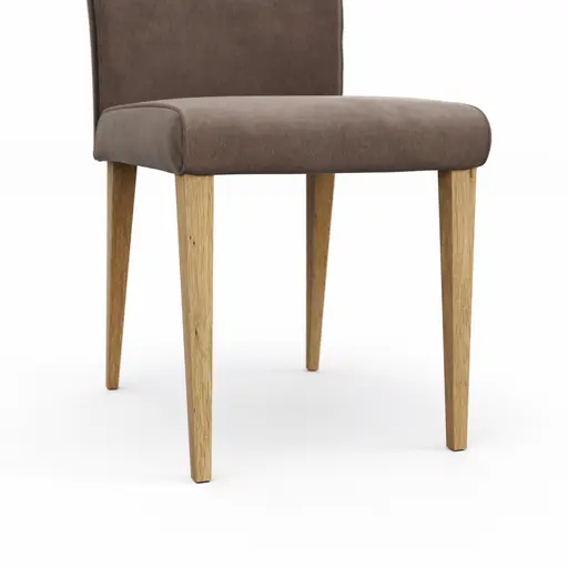 Stuhl Florea - Stoff, Dunkelbraun