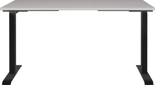 Schreibtisch GELI - höhenverstellbar, LB ca. 140x80 cm, Kaschmir, Schwarz