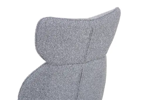 Stuhl MIRNA - drehbar, Stoff, Grau