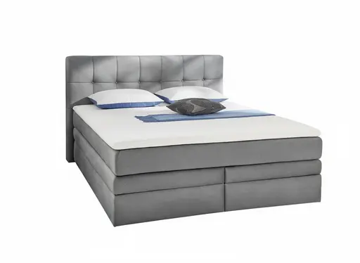 Boxspringbett- Liegefläche ca. 180x200 cm, Stoff, Grau, Mix
