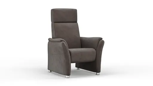 Relaxsessel Arima H - Kopf-/Fußteil/Rückenlehne verstellbar, Stoff, Dunkelbraun