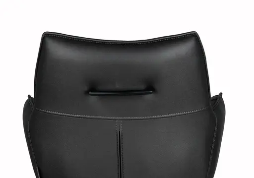 Barhocker MAKANA - drehbar, höhenverstellbar, Stoff, Schwarz