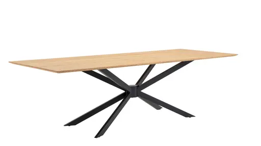 Esstisch Phoenix - LB ca. 260x100cm, Bambus, bianco geölt