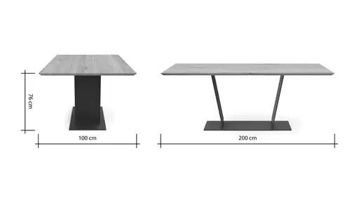 Esstisch Belfast - LB ca. 200x100 cm, Eiche massiv, legno geölt