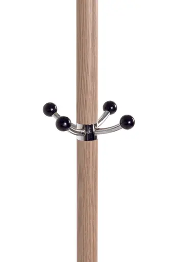 Garderobenständer - Ø/H ca. 40x175 cm, Eiche Nachbildung, Schwarz