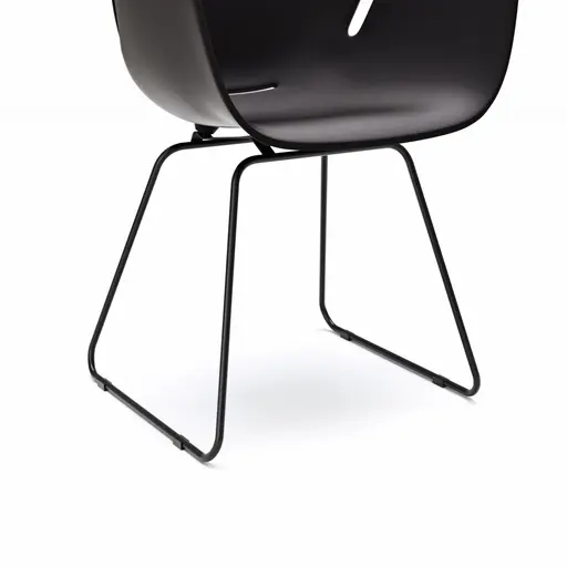 Armlehnstuhl Tooon - Kunststoffschale, Schwarz, Kufe Schwarz