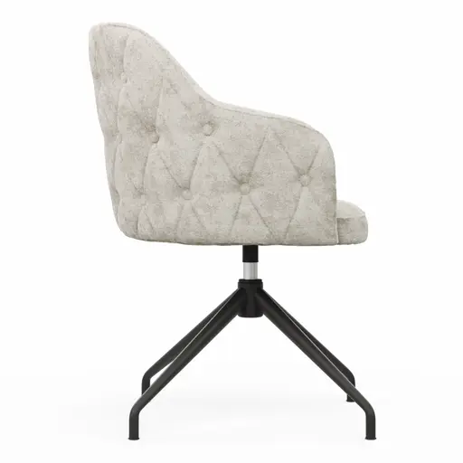 Stuhl Litchfield - drehbar und höhenverstellbar, Stoff, Hellgrau