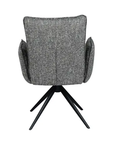 Armlehnstuhl MARCIA - drehbar, Stoff, Grau