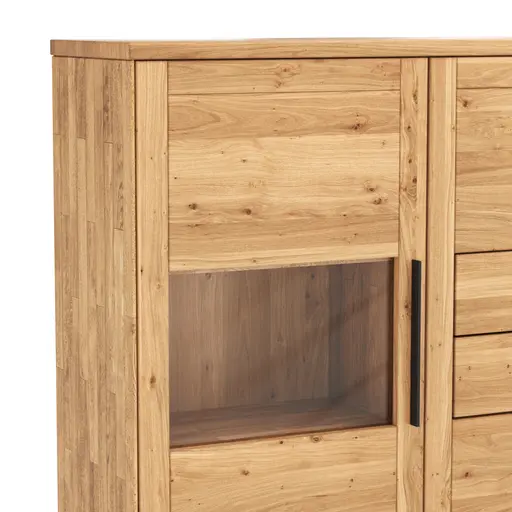 Highboard Faro 6.0 - Wildeiche massiv, natur, geölt