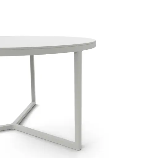 Couchtisch Joan 6 - LBH ca. 58x58x33 cm, Metall, Kreidefarben